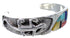 Lizard Silver Multicolor Inlay Cuff Bracelet TX40572